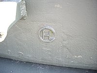 M4A4T Sherman Avranches turret back casting mark.JPG