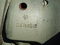 M4A2 Sherman Grussenheim mantlet casting mark 1.JPG