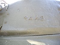 M4A1E8 Sherman Toulon turret side casting mark.JPG