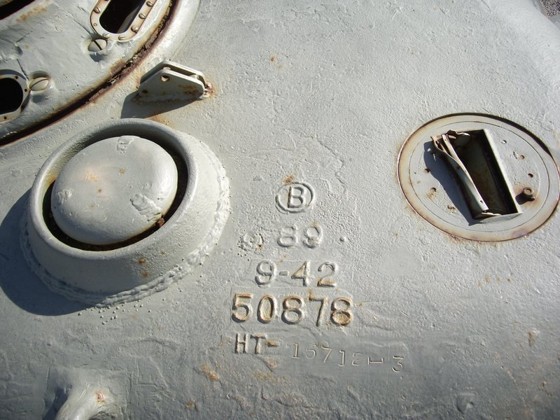 M4A2 Sherman Varreville turret casting mark.JPG