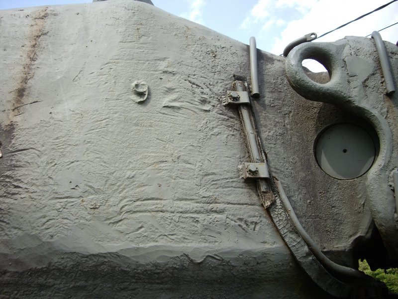 M4A1 Sherman Vielsalm turret side casting mark.JPG