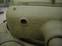 M4A3 Sherman Ville-sur-Illon mantlet casting mark.JPG