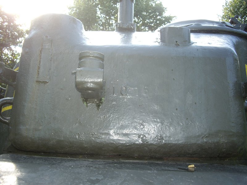 M4A1E9 Sherman Woensdrecht turret rear casting mark.JPG