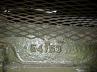 M4A1E9 Sherman Woensdrecht hull casting mark.JPG